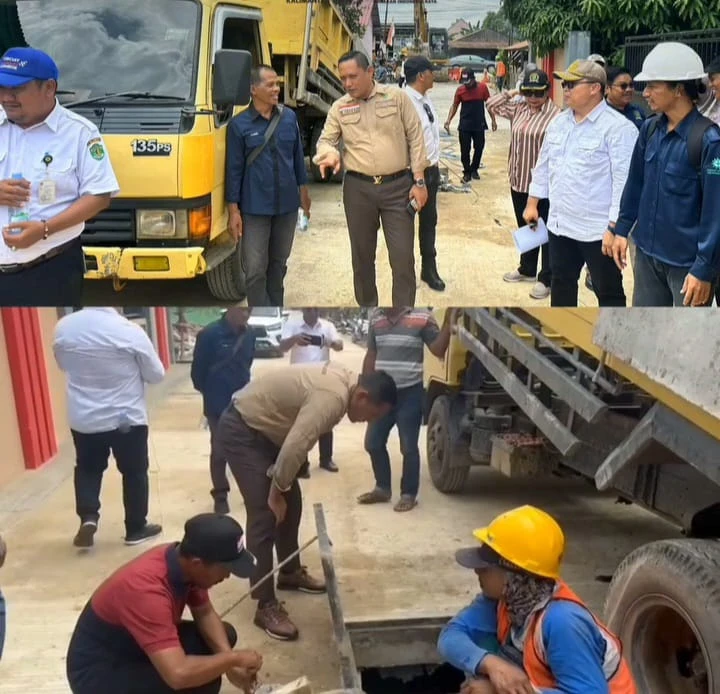 Wakil Ketua DPRD Kaltim Seno Aji Monitoring Langsung Pembangunan Drainase Loa Ipuh
